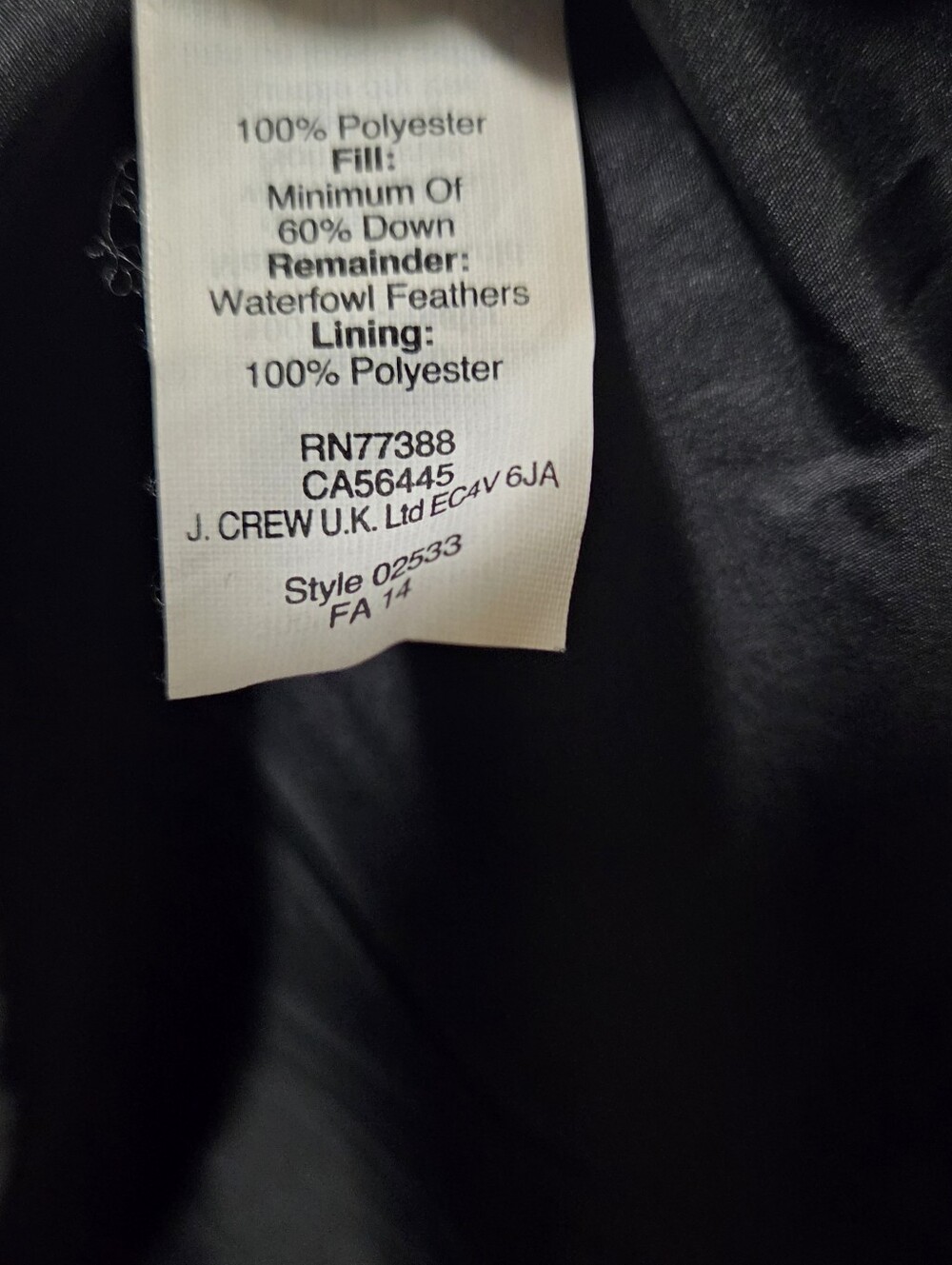 J Crew Womens Puffer Vest XS Black And White - Picture 6 of 6
